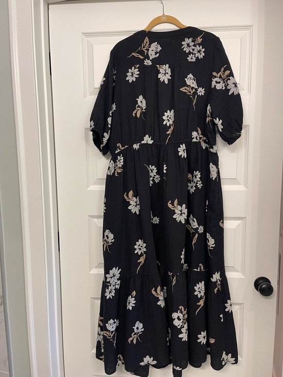 Sonoma Dresses & Skirts - Sonoma Black Maxi Dress with White and Tan Floral Print